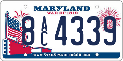MD license plate 8AC4339