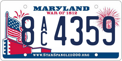 MD license plate 8AC4359