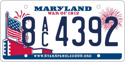 MD license plate 8AC4392