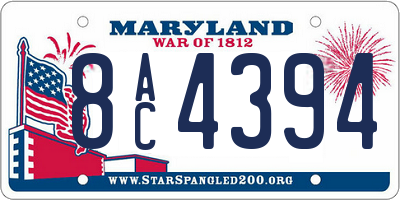 MD license plate 8AC4394