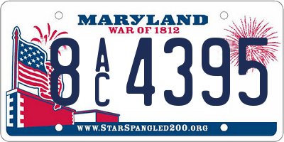 MD license plate 8AC4395