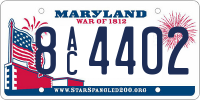 MD license plate 8AC4402