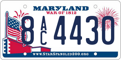 MD license plate 8AC4430