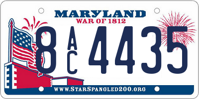 MD license plate 8AC4435