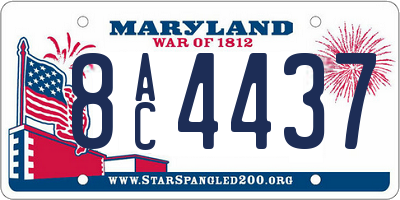 MD license plate 8AC4437