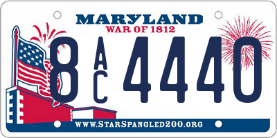 MD license plate 8AC4440