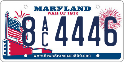 MD license plate 8AC4446