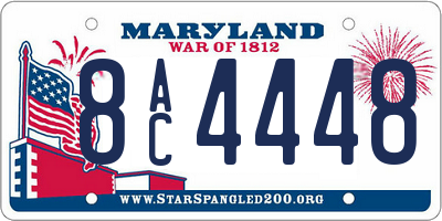 MD license plate 8AC4448