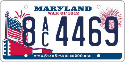 MD license plate 8AC4469