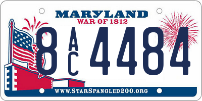MD license plate 8AC4484