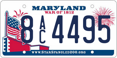 MD license plate 8AC4495
