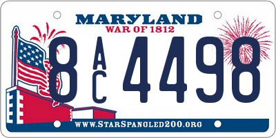 MD license plate 8AC4498