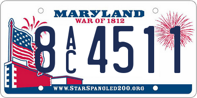 MD license plate 8AC4511