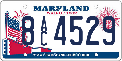 MD license plate 8AC4529