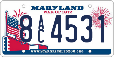MD license plate 8AC4531