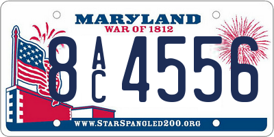 MD license plate 8AC4556