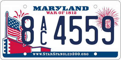 MD license plate 8AC4559