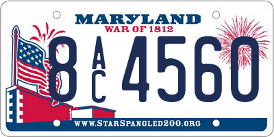 MD license plate 8AC4560