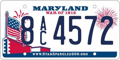 MD license plate 8AC4572