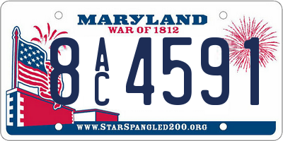 MD license plate 8AC4591