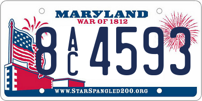 MD license plate 8AC4593
