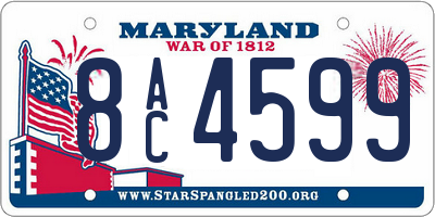 MD license plate 8AC4599
