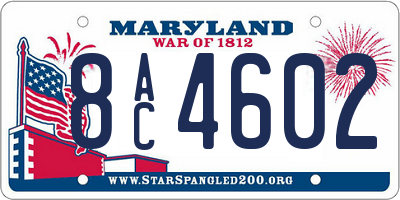 MD license plate 8AC4602