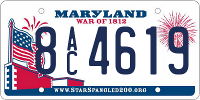 MD license plate 8AC4619