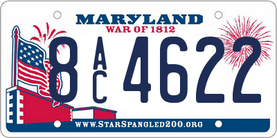 MD license plate 8AC4622