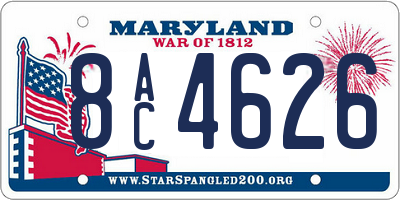 MD license plate 8AC4626