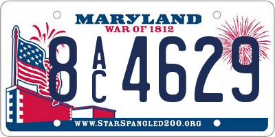 MD license plate 8AC4629