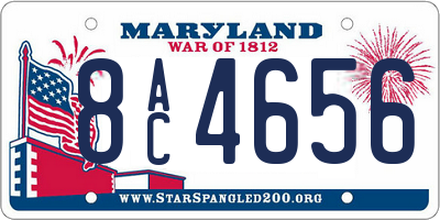 MD license plate 8AC4656