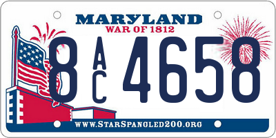 MD license plate 8AC4658