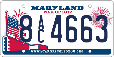 MD license plate 8AC4663
