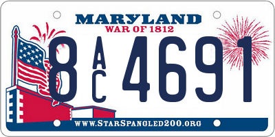 MD license plate 8AC4691