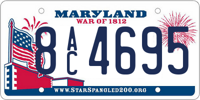 MD license plate 8AC4695