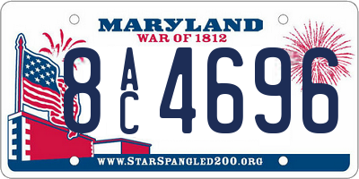 MD license plate 8AC4696