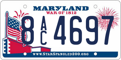 MD license plate 8AC4697