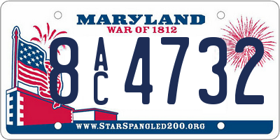 MD license plate 8AC4732