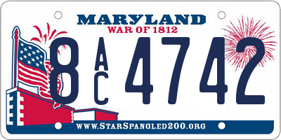 MD license plate 8AC4742