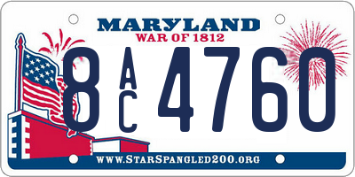 MD license plate 8AC4760