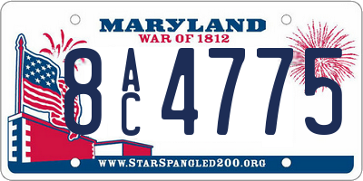 MD license plate 8AC4775