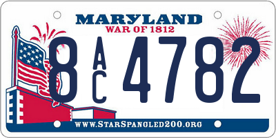 MD license plate 8AC4782