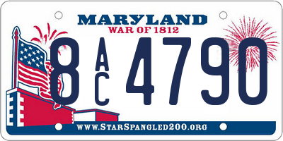MD license plate 8AC4790