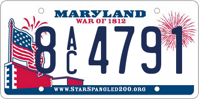 MD license plate 8AC4791