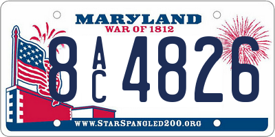 MD license plate 8AC4826