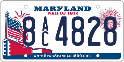MD license plate 8AC4828