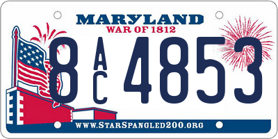MD license plate 8AC4853