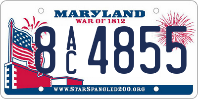 MD license plate 8AC4855