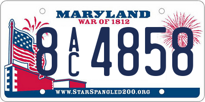 MD license plate 8AC4858